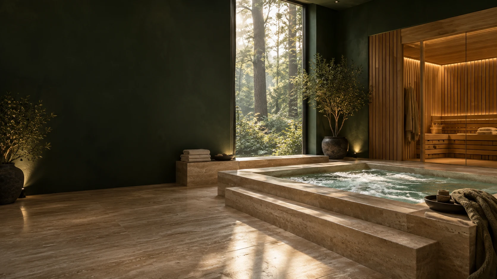 Privater Whirlpool in einer exklusiven Spa-Suite